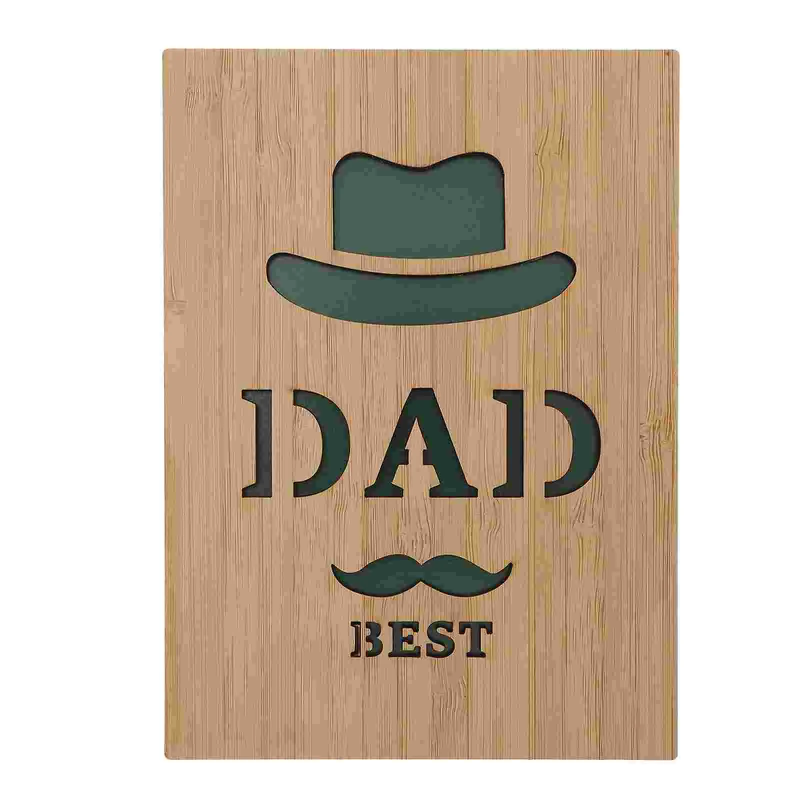 

Unique Creative Father Wooden Greeting Blessing Greeting for Fathers Day Father Gift