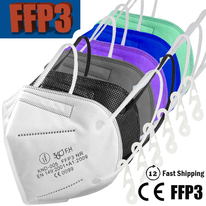 

mascarillas fpp3 Face Mask ffp3 Black Security Protection ffp3mask pff3 mascherine ffp3 Nose with Sponge Individually packaged