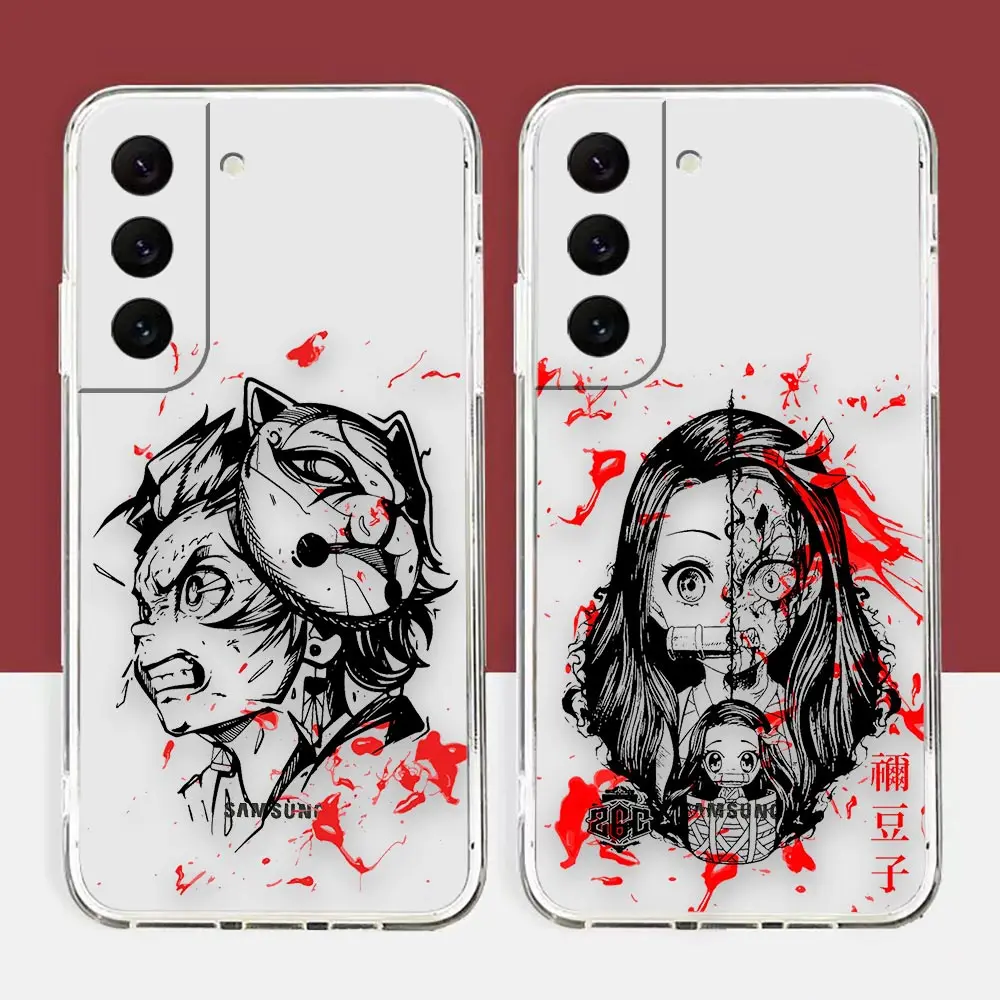 

Clear S22 Case For Samsung S30 S22 S21 S20 S10 NOTE 20 10 A03S A03 A02S FE LITE ULTRA PLUS PRO 5G Case Slayer Kimetsu No Yaiba