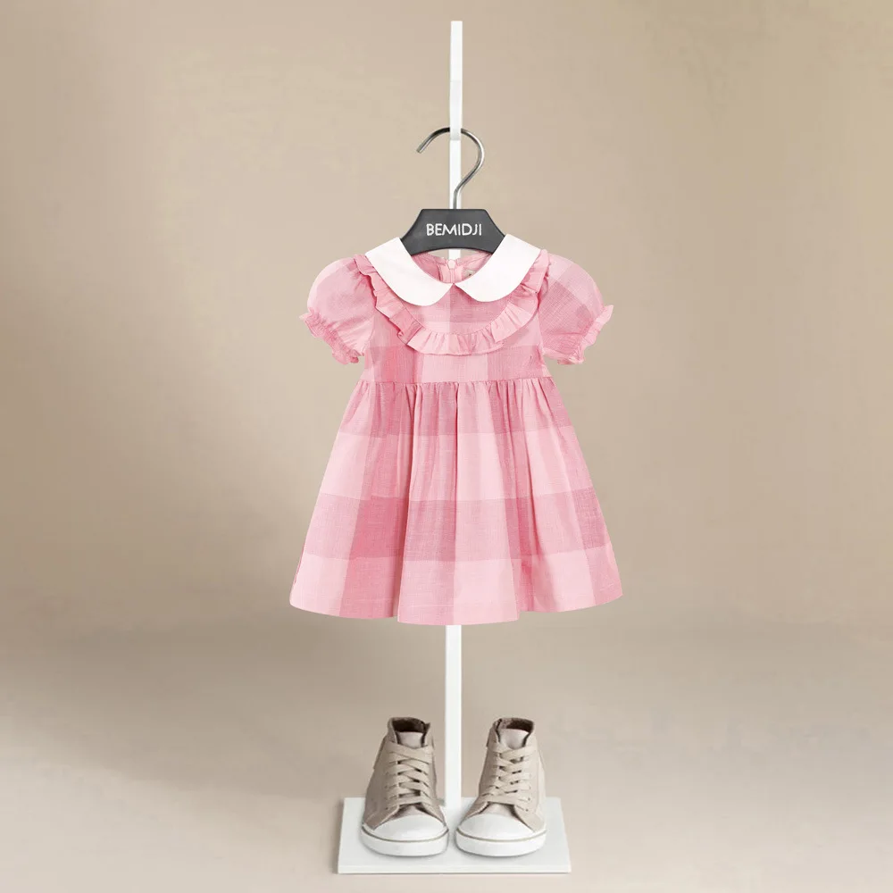 

2022 summer new 90% cotton pink kids girls dress