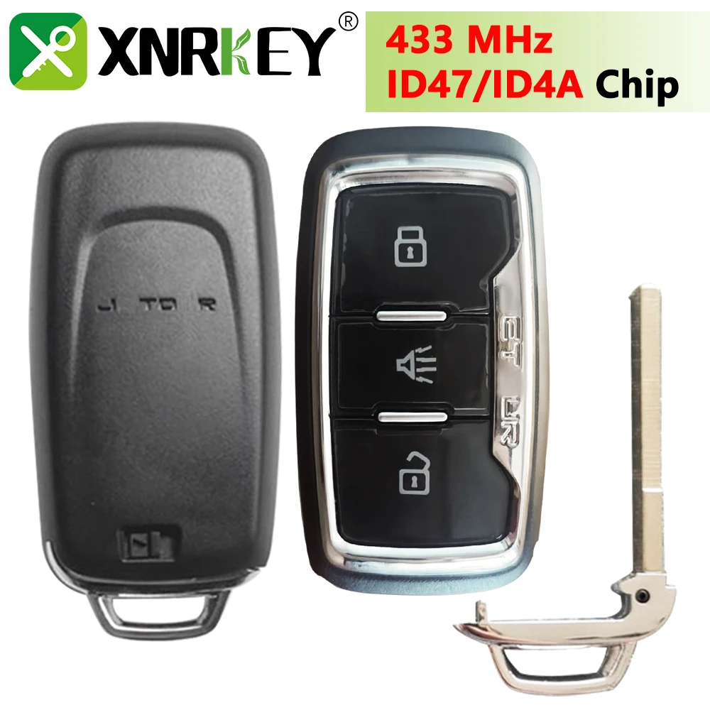 

XRNKEY Car Smart Remote Key 433Mhz ID47 4A Chip for Chery Jetour X70 X90 X70S X70M Cowin X3 X5 V7 Karry K60 Car Keyless Remo