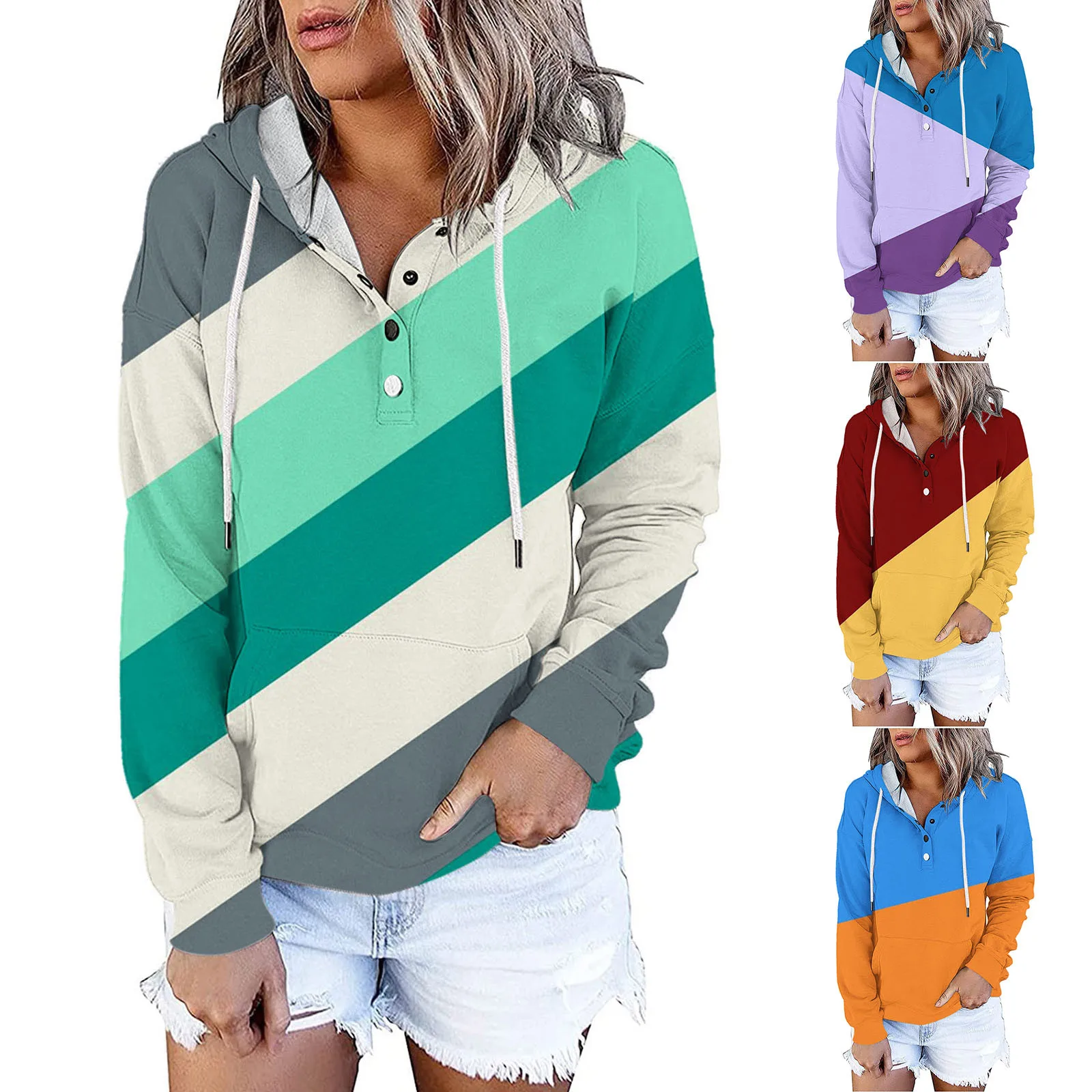 

Women Long Sleeve Jumper Tops Sweatshirt Hoodie Casual Blouse Ladies Hoodie