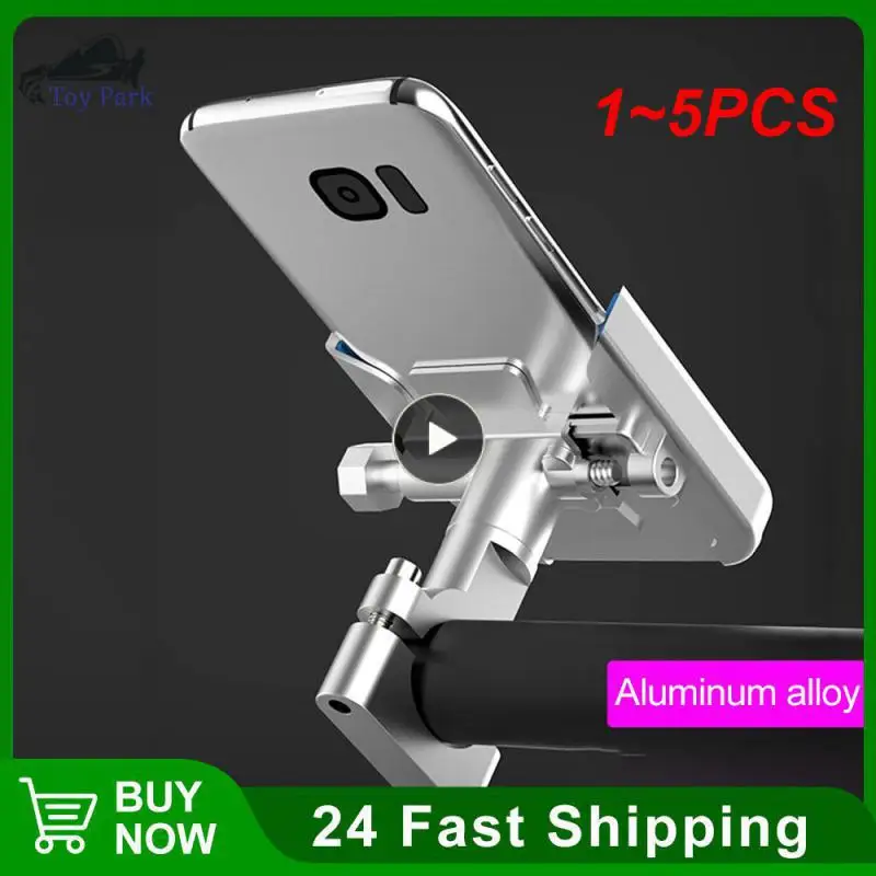 

1~5PCS Degree Universal Metal Bike Motorcycle Motorbike Mirror Handlebar Smart Phone Holder Stand Mount For