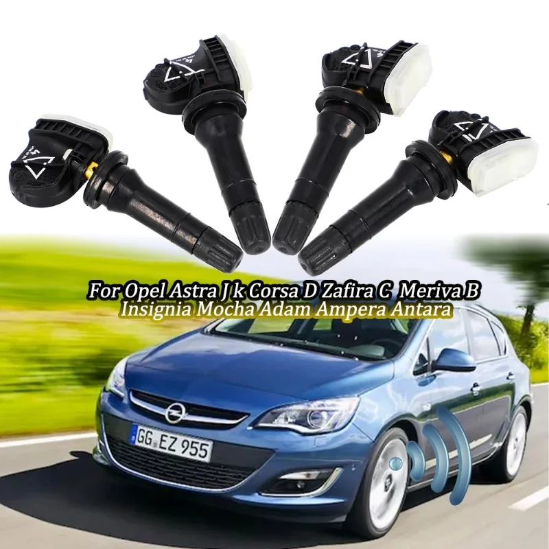 

4 шт. 13506028 Датчик контроля давления в шинах TPMS для Opel Adam Ampera Antara Astra J k Corsa D Insignia Meriva B Mocha Zafira C