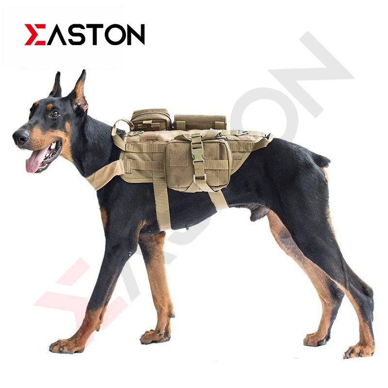 

Military Tactical Dog Chest Harness Nylon Training Adjustable Army Pet Dog Cloth Water-resistant Harness Vest for Large Dogs