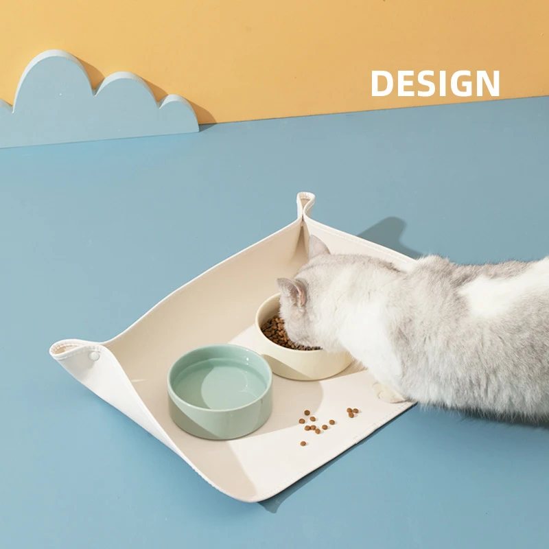 

Pet Spill-proof Placemats Food Licking Mat Pu Leather Cat Bowl Waterproof Anti-slip Mat Pet Items Alfombrilla Comedero Perro