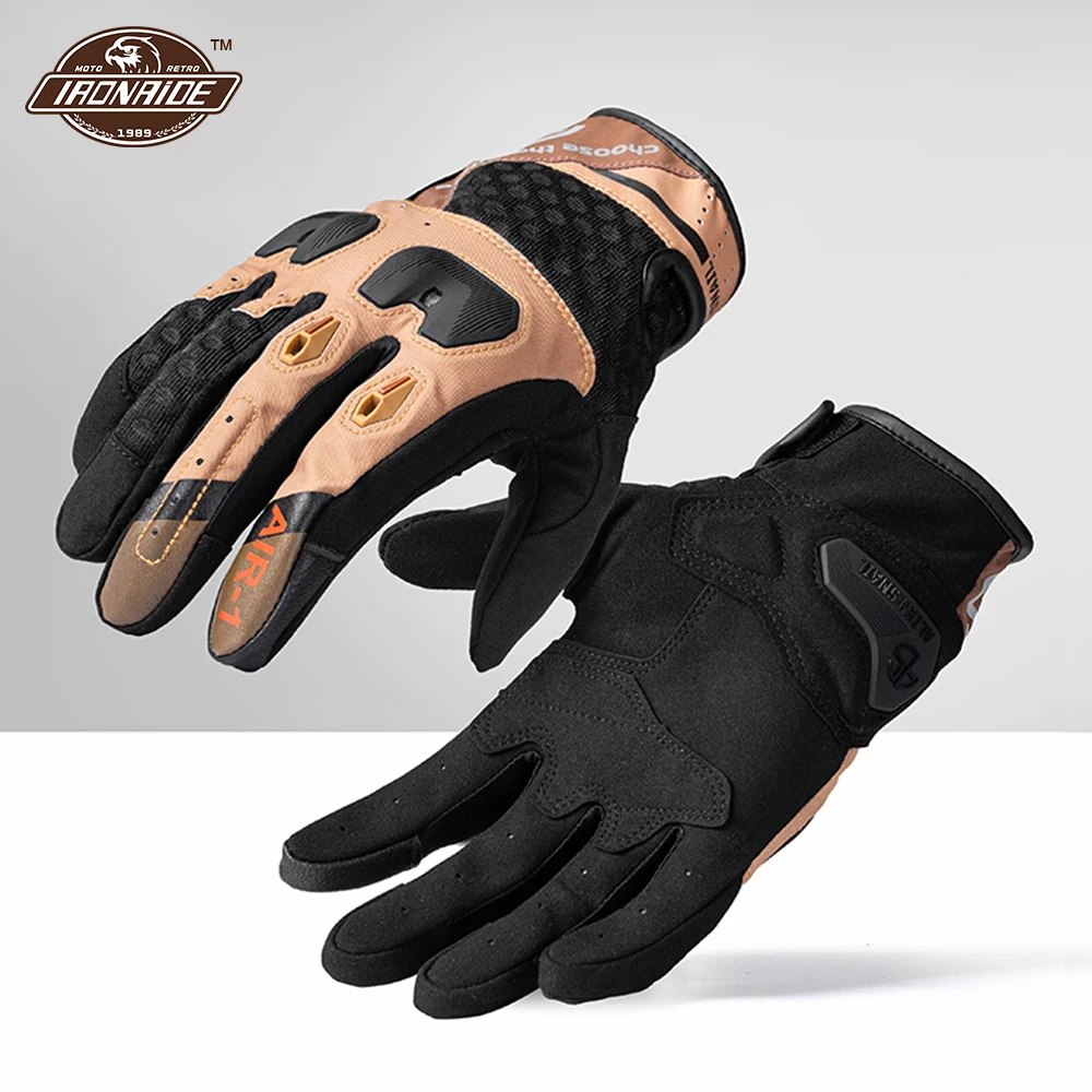 

Breathable Touch Screen Glove Wear-resistant Motorcycle Gloves 4 Seasons Anti-drop Motorcycle Accessories For Men Guantes Moto