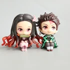 Фигурка из аниме Kimetsu no Yaiba, 2 шт., игрушка MH, ищите, рассекающий демонов, камадо, танджиро, камадо, незуко, экшн-фигурка, модель, игрушки для кукол, 6,5 см