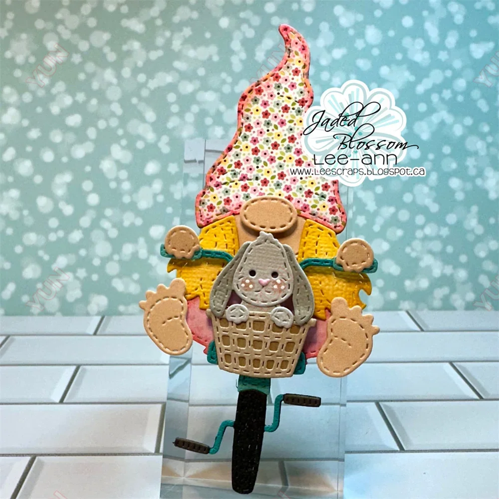 Bunny Trail Beautiful Ride Пасхальная бирка Металлические штампы и DIY Трафарет для