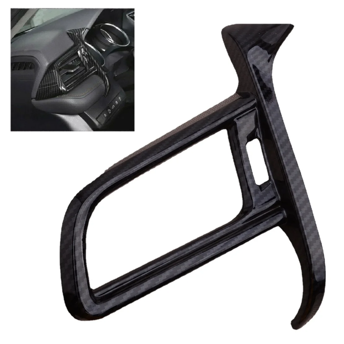 

Car ABS Carbon Fiber Style Interior Left Side Air Vent Outlet Cover Trim Frame Fit For Toyota Camry 2018 2019 2020
