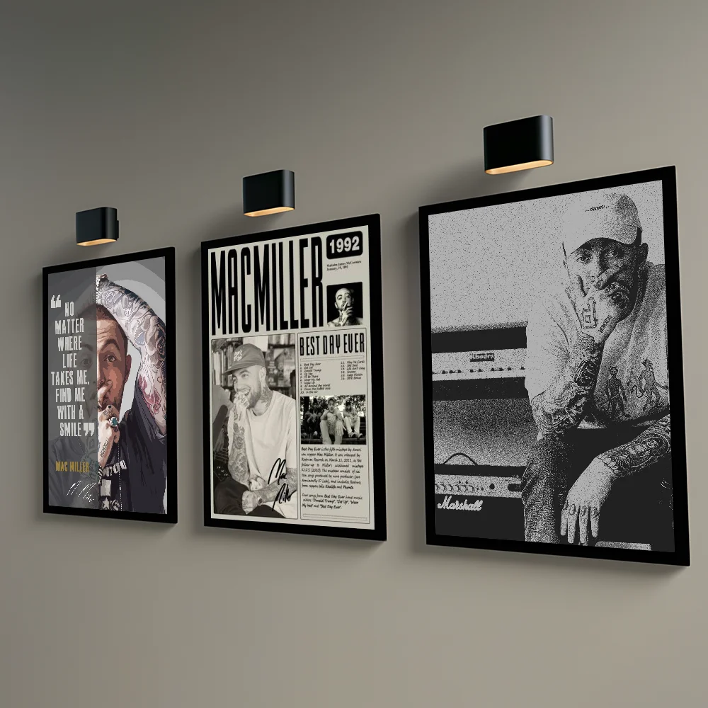 Фото Постер с рэпером M-Mac Miller, декор комнаты, украшение дома, интерьер, настенная художественная печать, водонепроницаемые постеры для гаража, спальни, подарок №5