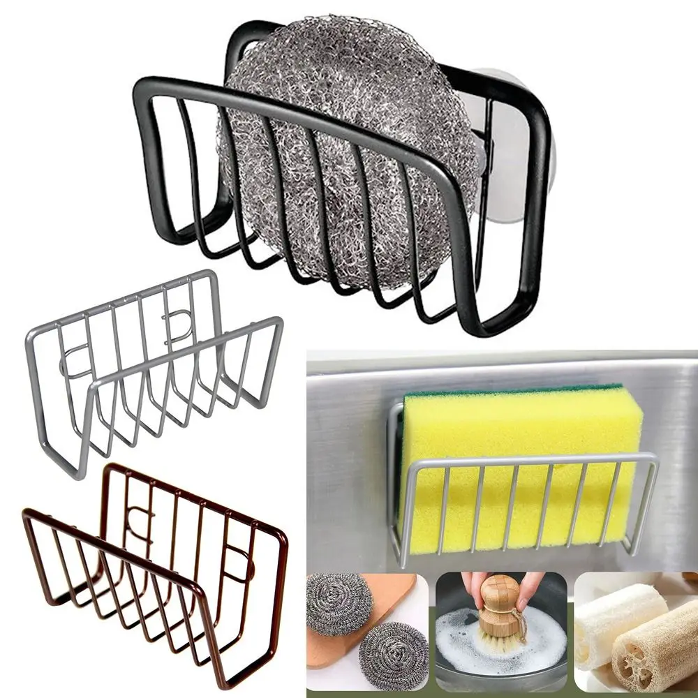 

No-punch Wire Ball Rag Organizer Sink Shelving Drain Storage Shelf Sink Drain Stand Sink Sponge Rack Sink Sponge Holder