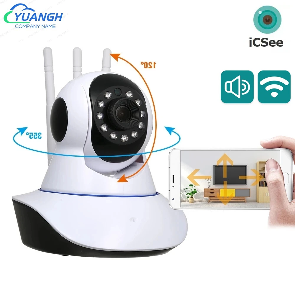 Камера видеонаблюдения ICSee, 4 МП, Wi-Fi, ИК, ночное видение