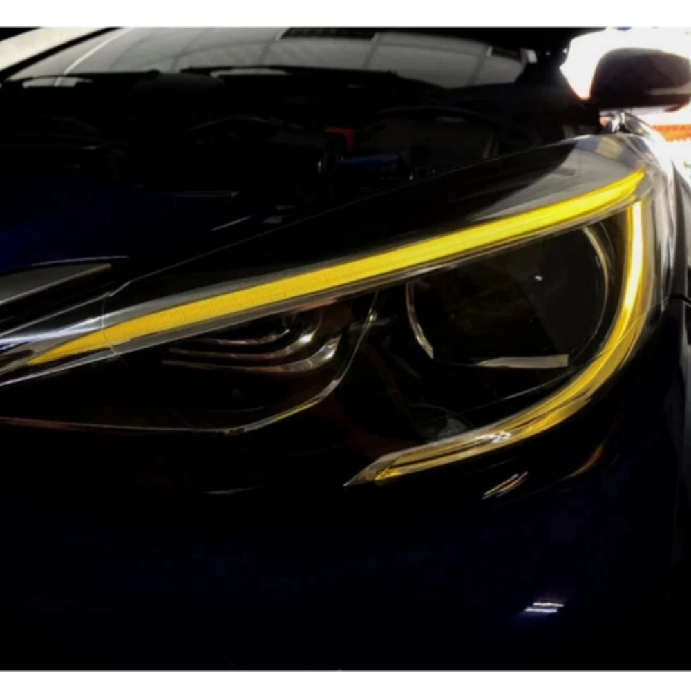 Фото Non-RGB Angel Eyes B010391-B для 2017 2018 2019 Infiniti QX30 Q30 Фара дневного света B010390-B Желтый Синий Красный №1