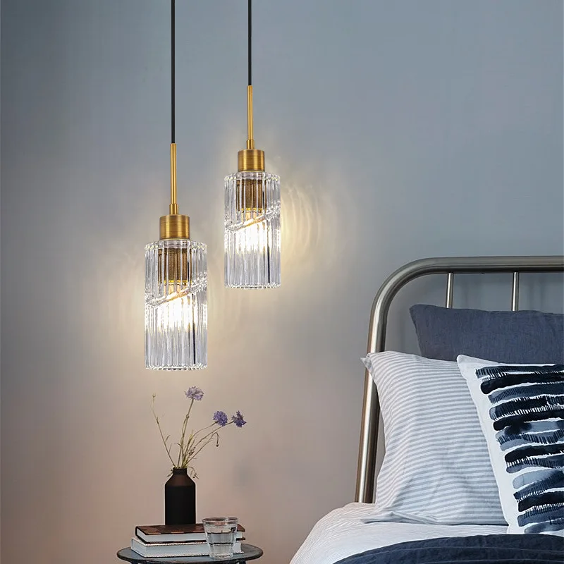 

Modern Glass Pendant Lights Nordic LED Hanging Lamp for Living Room Kitchen Dining Table Kitchen Bedroom Bedside Pendant Lamp