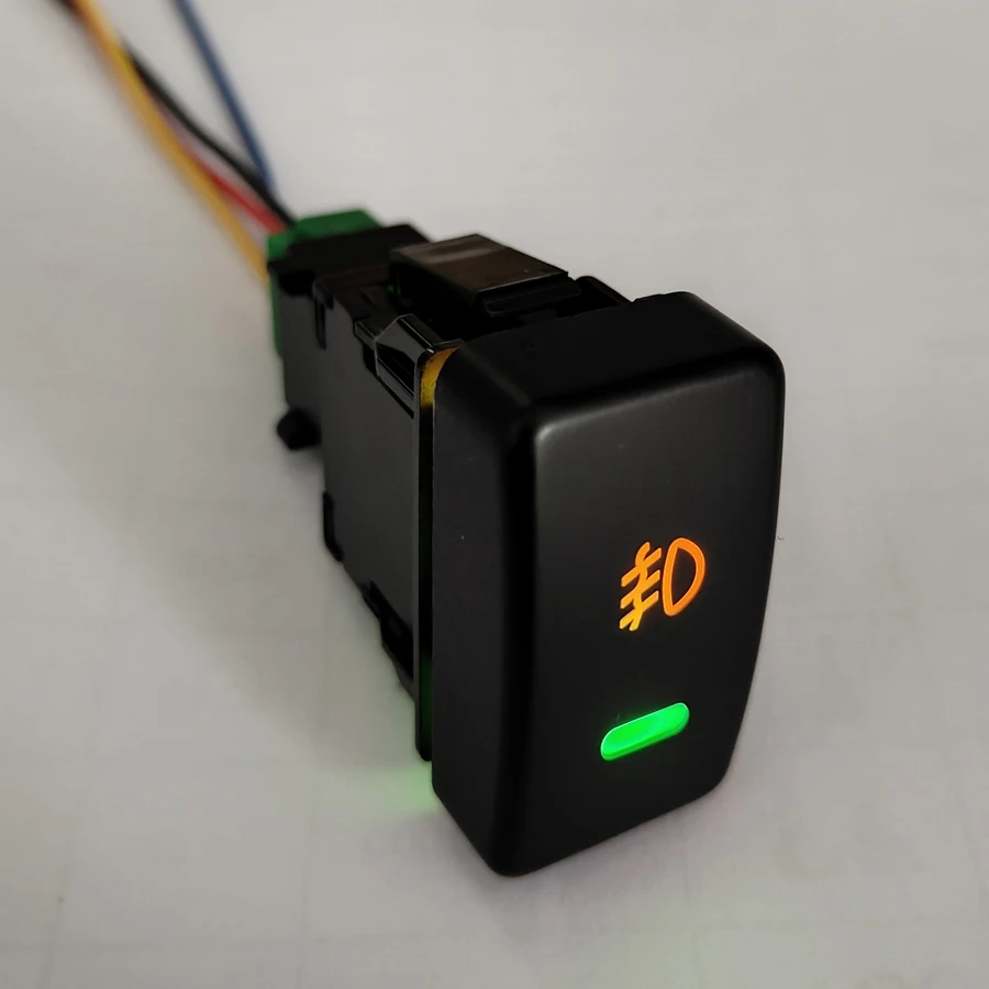 

1 шт. 5-контактный переключатель автомобильных противотуманных фар для Honda Accord Civic CRV с 4-проводной кнопкой включения-выключения 12 В желтый + зеленый