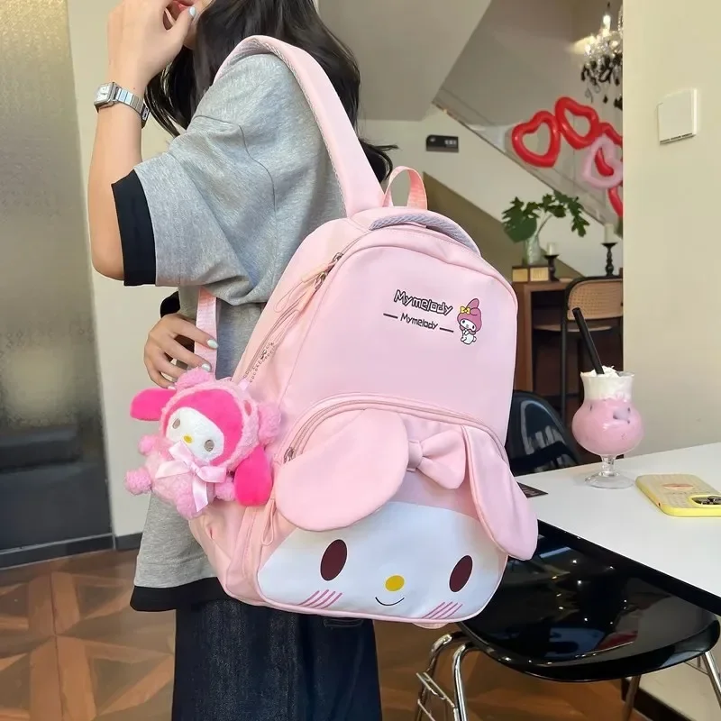 Вместительный рюкзак Sanrioed из аниме Kuromi Melody Cinnamoroll Hello Kitty милый школьный портфель