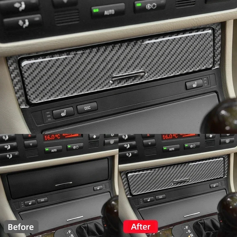 Для BMW 3 серии E46 1999-2004 аксессуары из углеродного волокна интерьер автомобиля