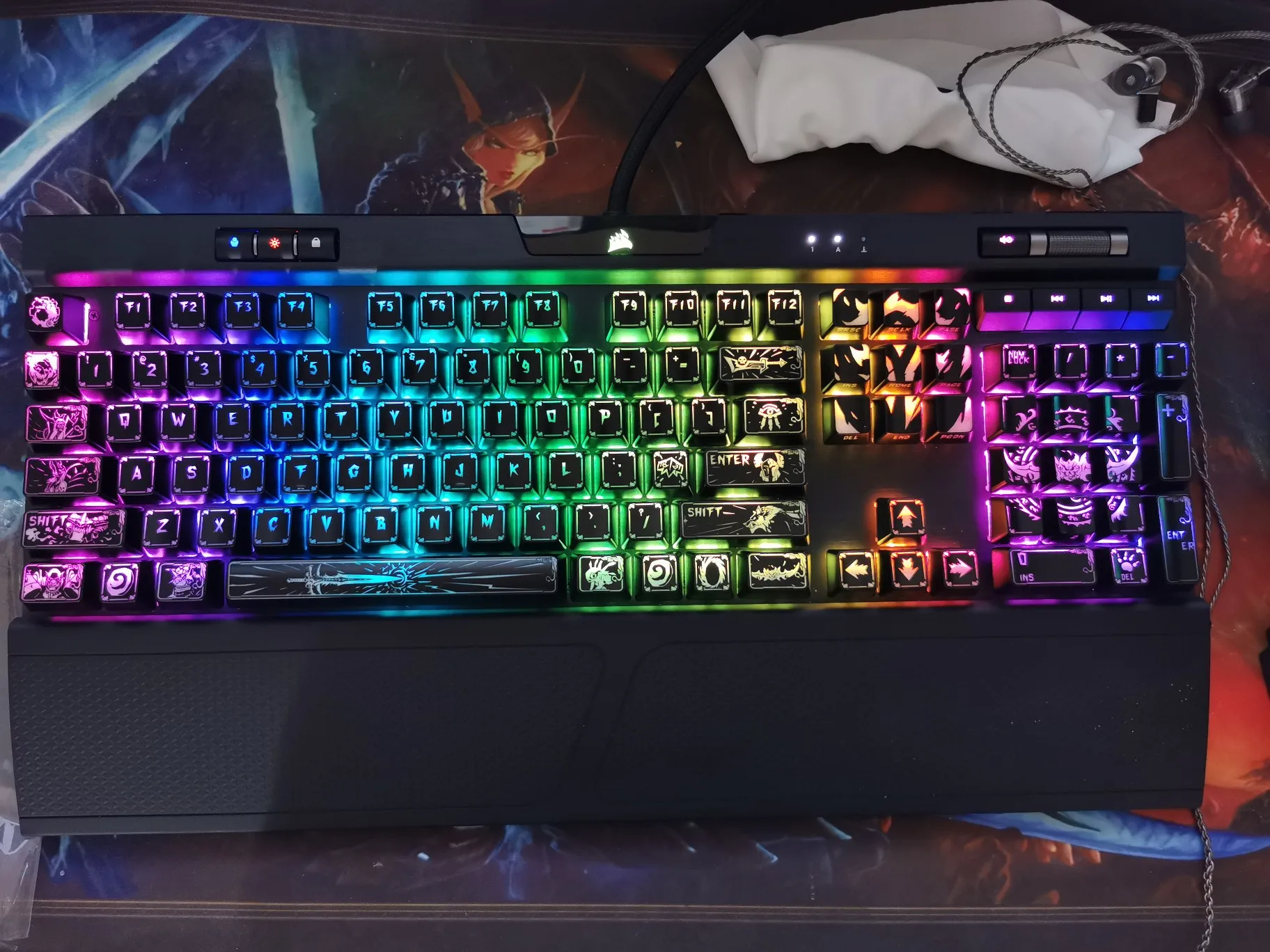 

104 шт., полупрозрачные колпачки для клавиатуры World of Warcraft WOW