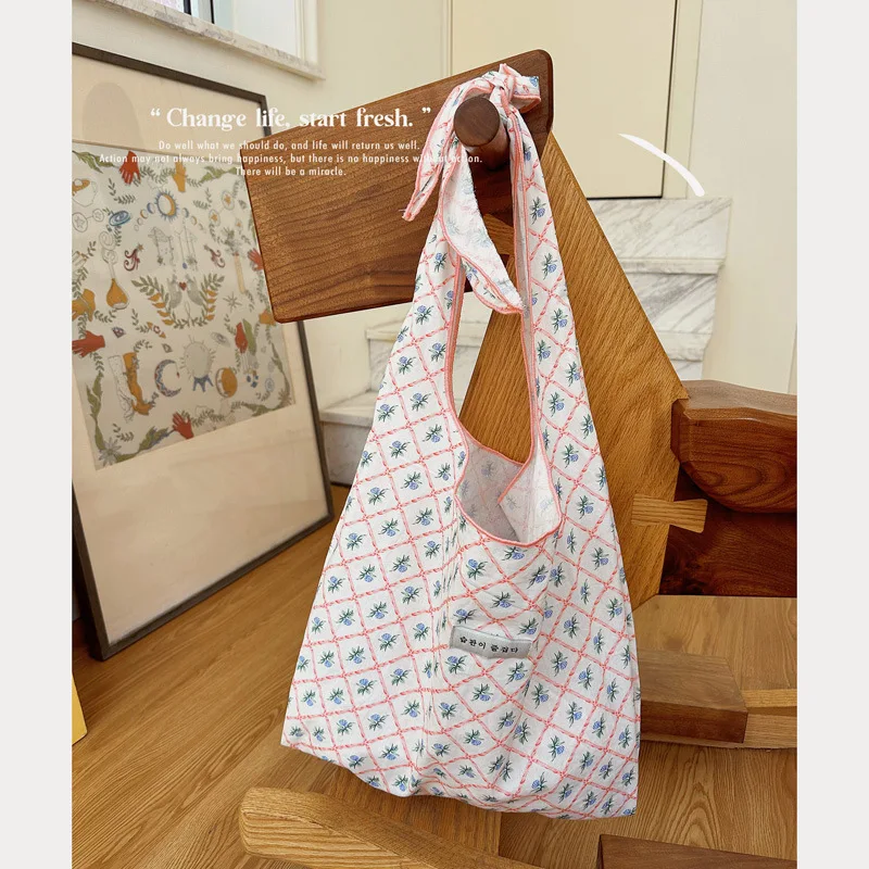 

Youda New Cotton Fabric Shoulderbag for Women Vintage Floral Crossbody Messenger Bag Large Casual Capacity Shopper Tote Bags