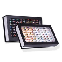 72 holes rings storage case box fashion rectangle jewelry display tray holder stand rack jewelry box storage tray