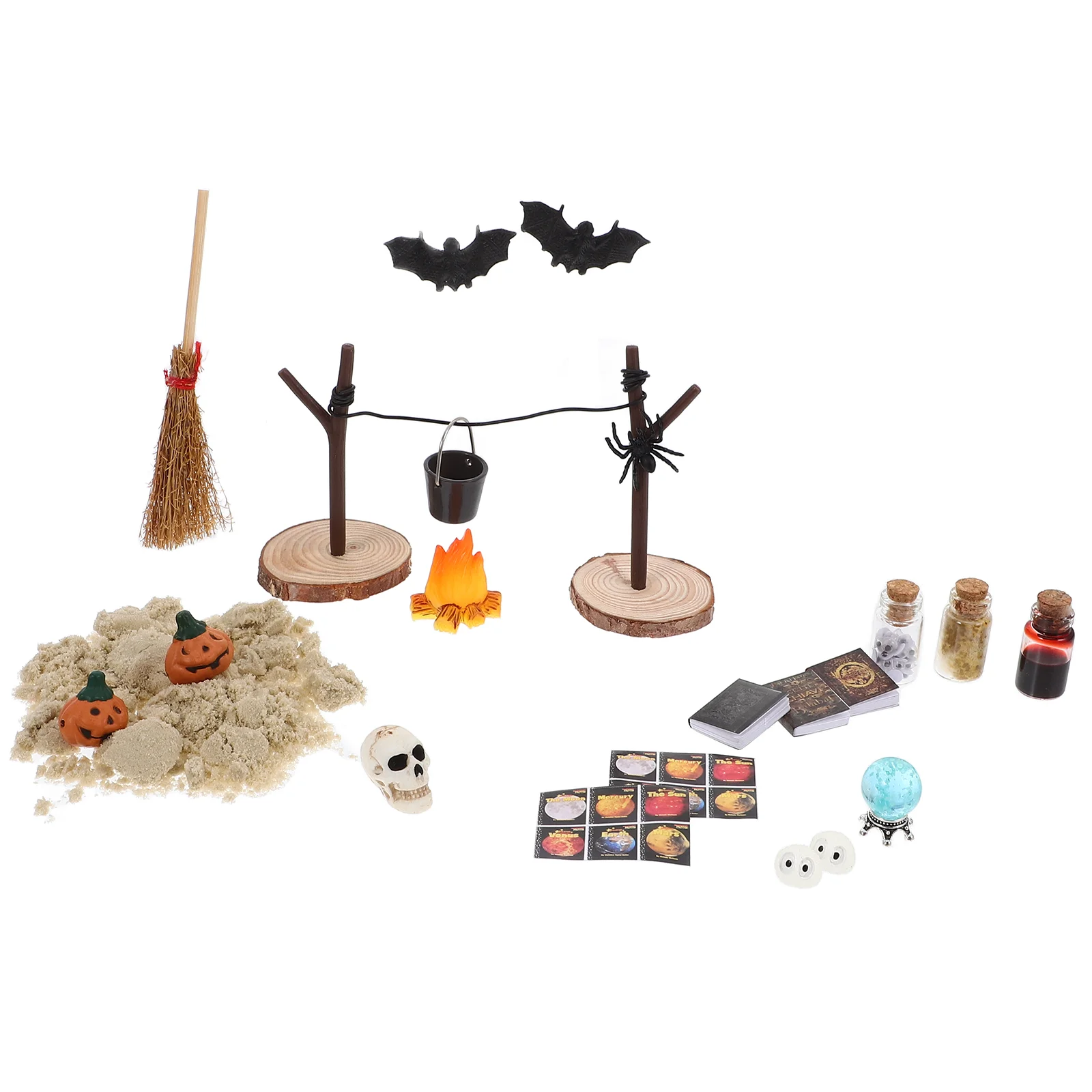 Хэллоуин Миниатюры Аксессуары Украшения Комплект Дом Игрушки Весла Деревенский