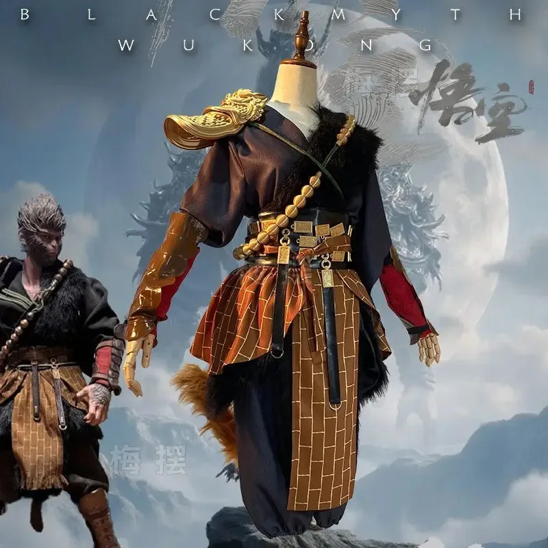 Фото 25COSЧерный миф Wukong Косплей Костюм Черный миф Коллекционное издание Destiny Man Косплей Костюм 3D Re Установка Аксессуары №1
