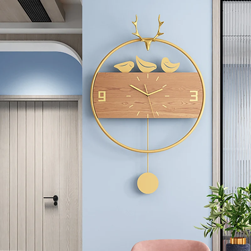 

Aesthetic Quartz Wall Clock Round Office Modern Nordic Wall Clock Minimalist Living Room Duvar Saati Home Decorarion GXR45XP