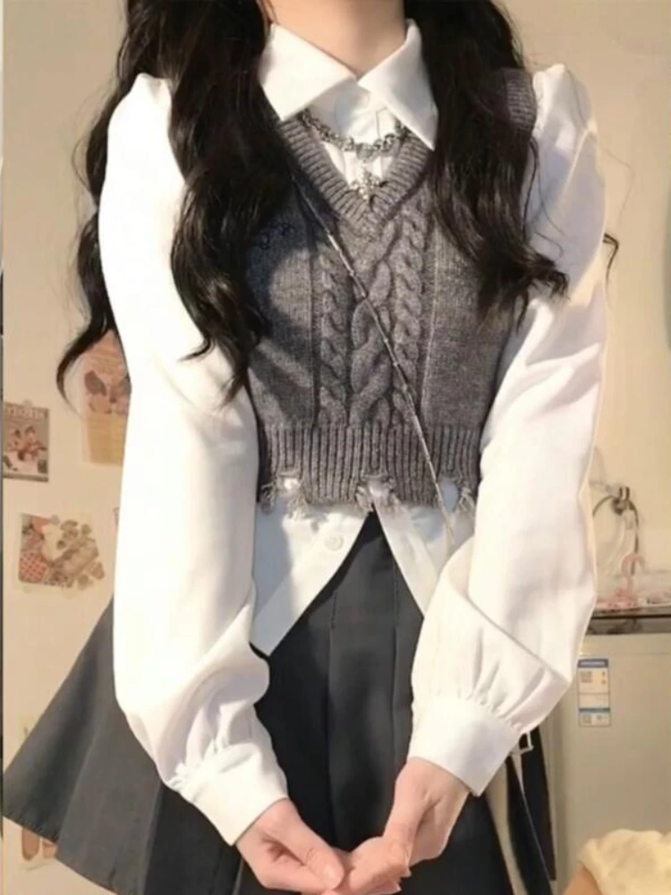 Комплекты для девочек женские рубашки в консервативном стиле базовые милые