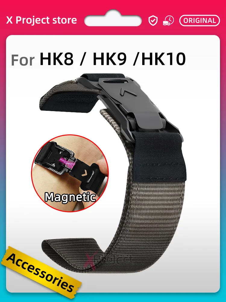 Магнитный нейлон для HK10 Ultra 3 ремешок HK9 2 Max умные часы HK8 PRO MAX One Smartwatch Sport Loop Band