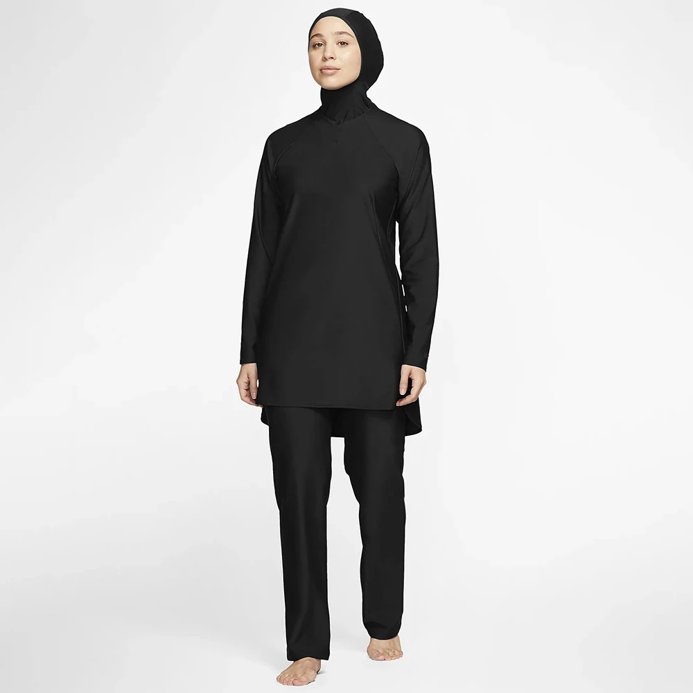 

2 Piece Set Muslim Swimsuit for Women Modest Bathing Suit Burkini Muslim Swimwears Big Size 2021 Islamic Long Sleeve Hijab Islam