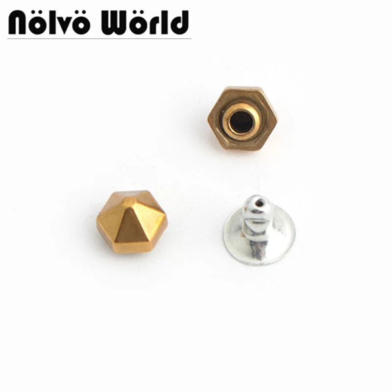 

10-50-200pcs 7mm Old Gold Rivets Vintage Small Sharped Studs Buttons For Sewing