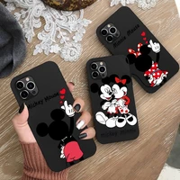 disney mickey minnie mouse soft silicone phone case for iphone 13 12 11 pro max mini 6 6s 7 8 plus x xr xs se 2 3 luxury cover