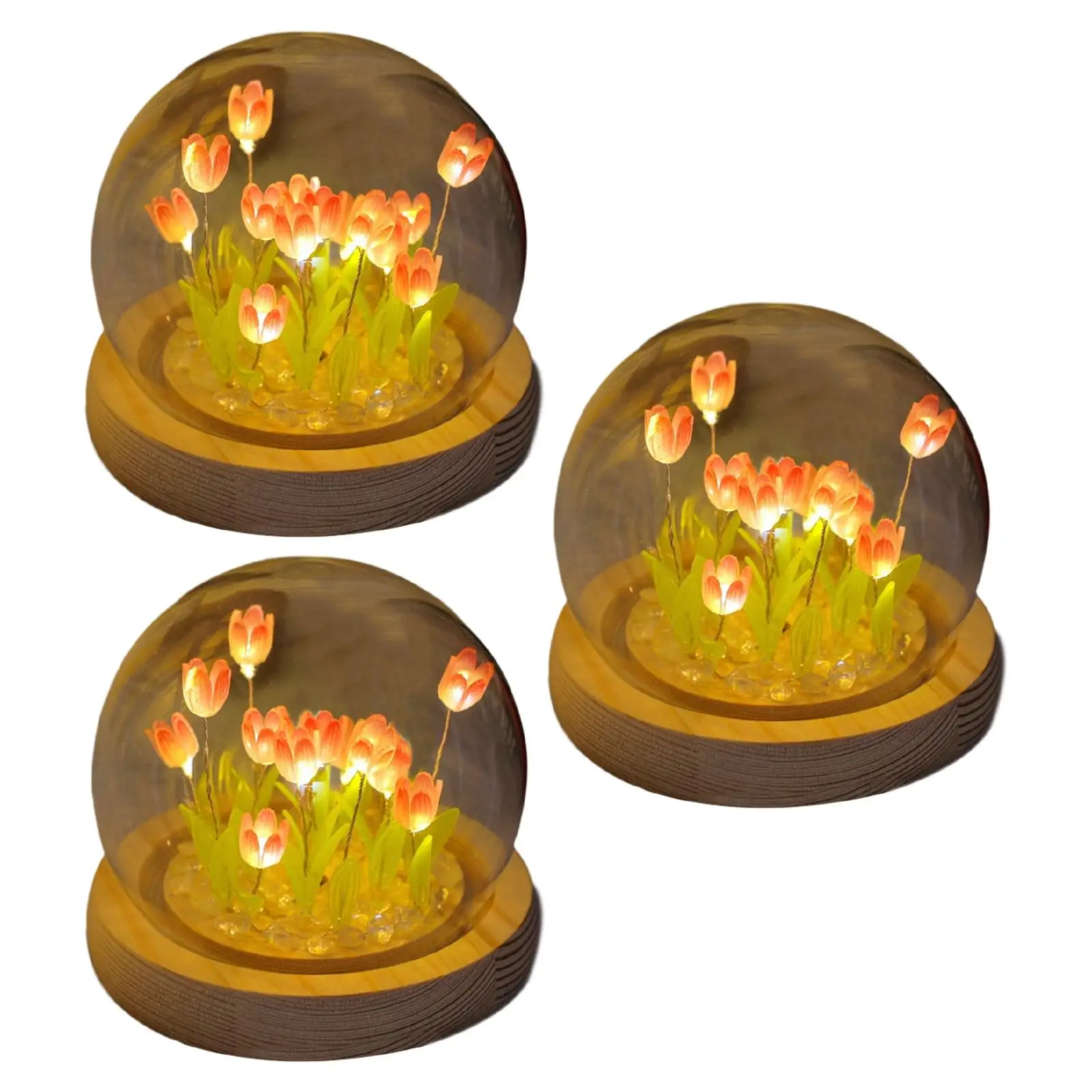 

DIY Night Light Material, Lighting Supplies Tulip Night Light Desk Lamp Bedside Lamp for Dormitory NightStand Dining Room Party