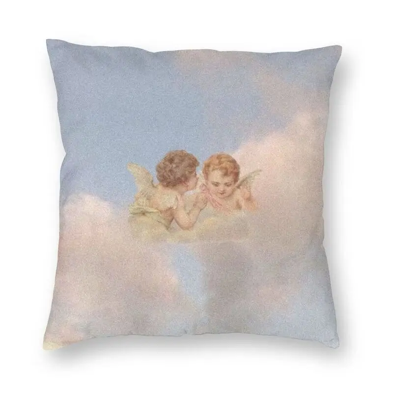 

Renaissance Cloud Angels Cushion Cover 45x45cm Home Decorative Print Wings Throw Pillow Case for Car Two Side