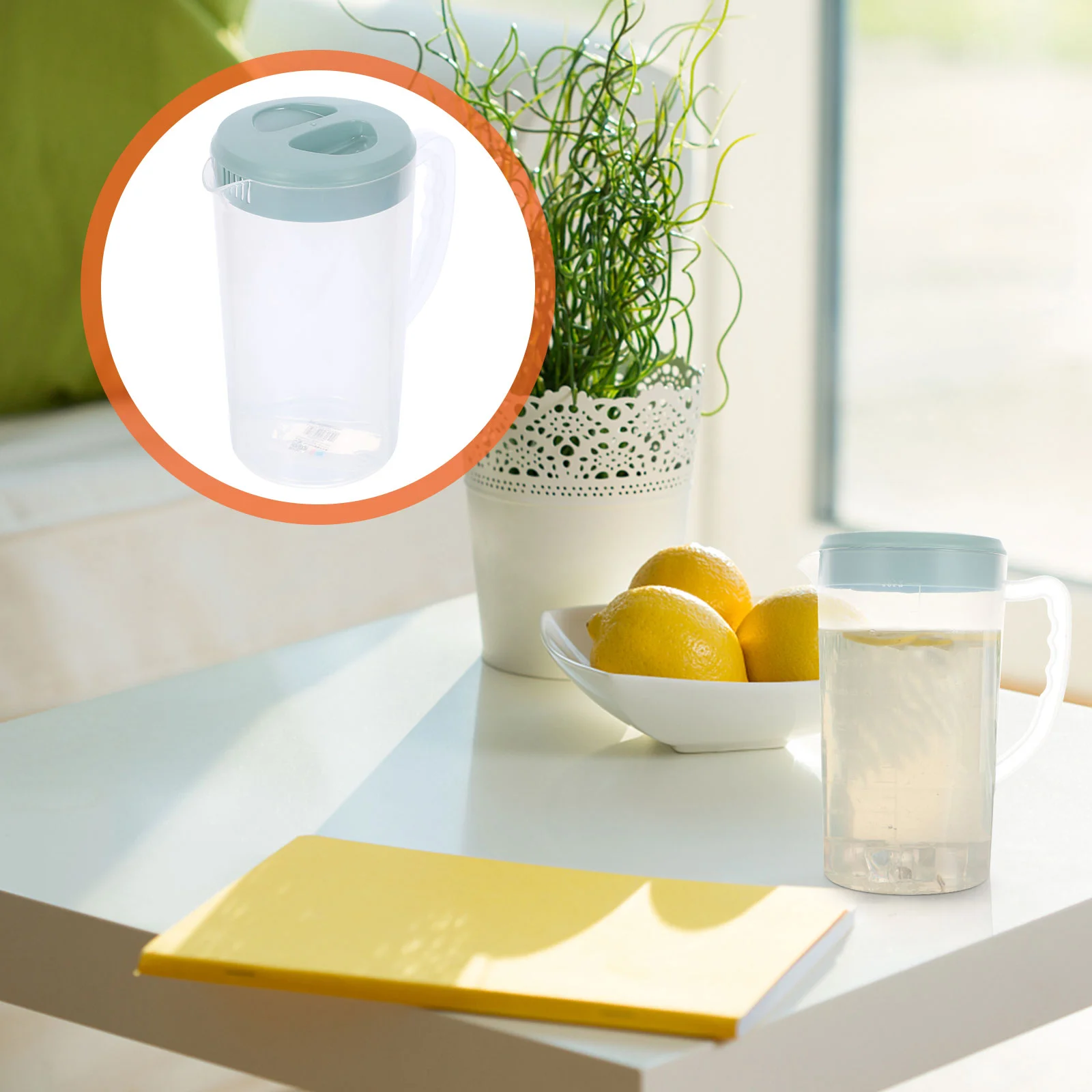 Чайник для напитков воды 2200 мл кувшин кофейник сока холодный розовый с крышкой