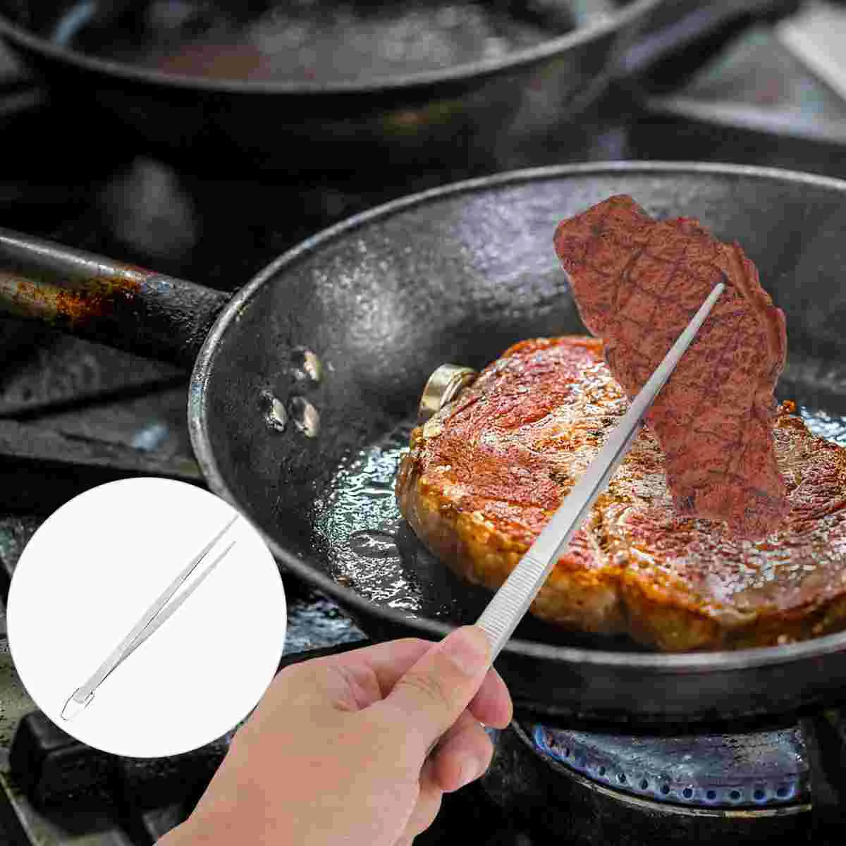 

1Pc Clip Practical Convenient Steak Tong Meat Barbecue Clamp for Outdoor