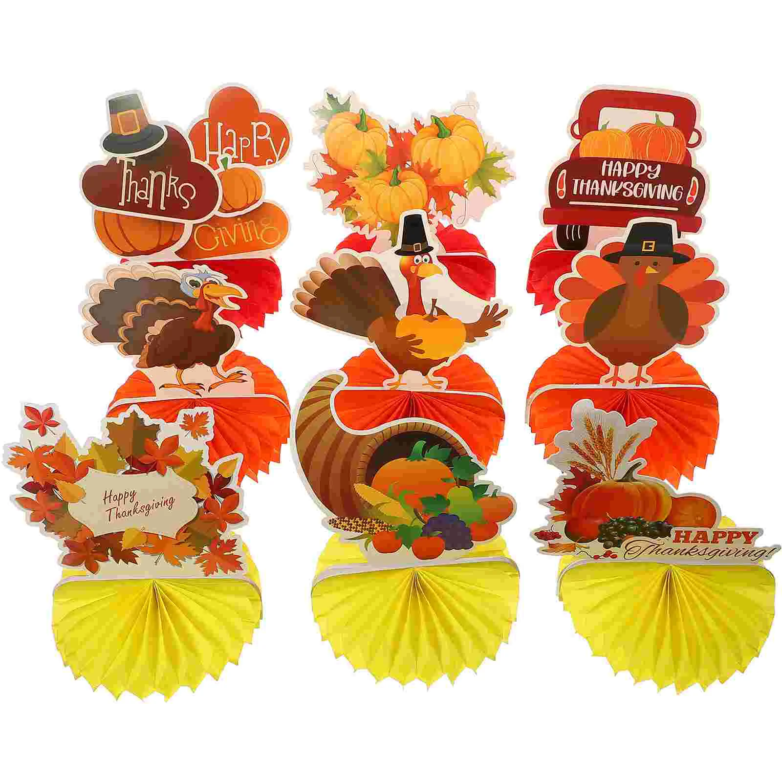 

Honeycomb Thanksgiving Decortable Centerpiece Fall Day Topper Home Desktop Festival Gift Autumn Turkey Honeycovmb Pumpkin Maple