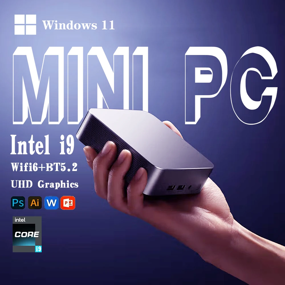 НОВЫЙ мини-ПК Intel Core i9 8950HK N5095A Игровой Windows 11 Pro 16 ГБ DDR4 1 ТБ 2 M.2 SSD WiFi 6 BT5.2 Настольный