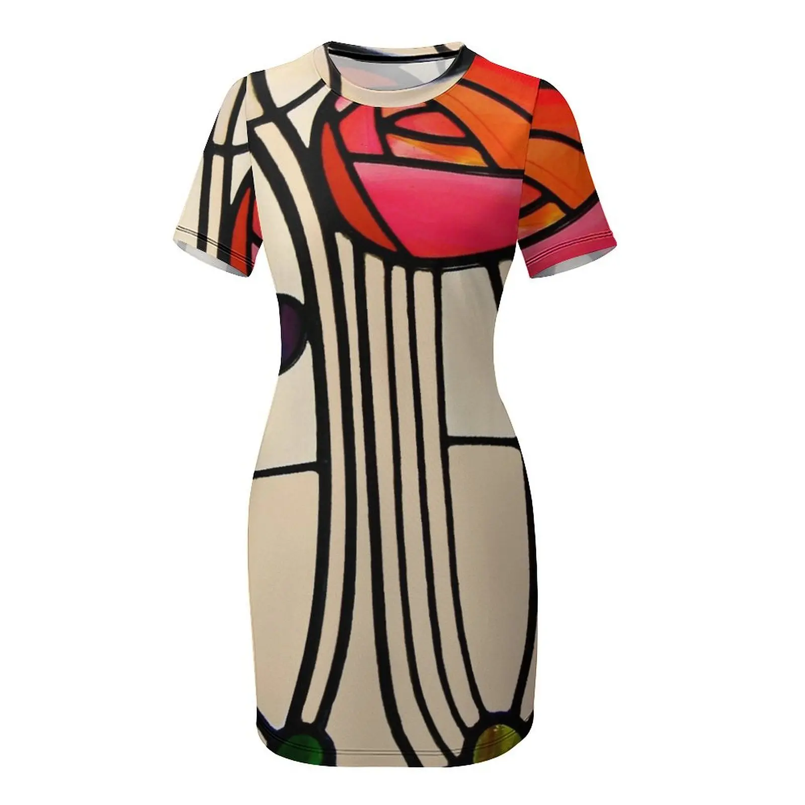 Charles Rennie Mackintosh - платье с короткими рукавами и окном африканские платья для женщин