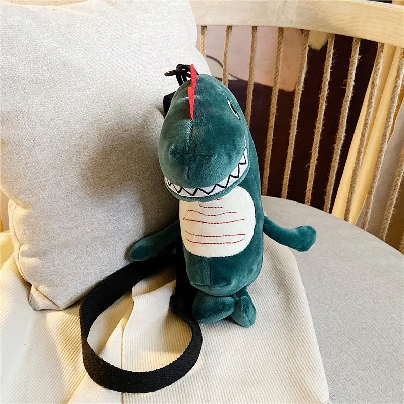 Korean Version New Fashion Cartoon Dinosaur Mini Shoulder Bag For Girls And Children Small Cute Plush Handle Underarm Bag M906