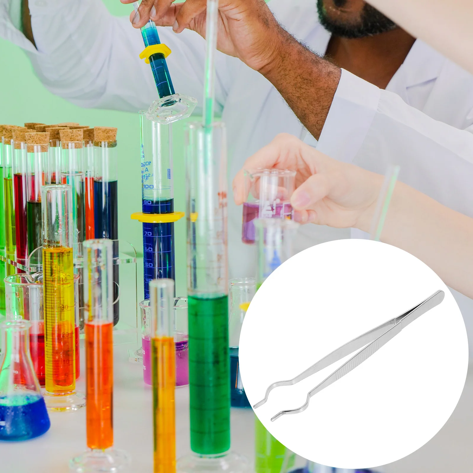 Зажим для пробирок Держатель испытаний экспериментов Заостренный пинцет