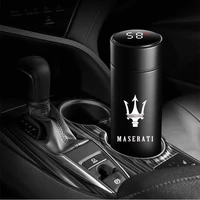 for maserati levante ghibli granturismo gran cabrio quattroporte 500ml portable car smart thermos temperature display cup