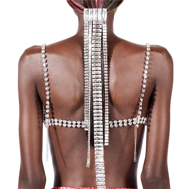 

Women Long Tassel Rhinestone Crystal Ponytail Chain Hair Chain Headband/ Hair Accessory/Headpiece Hair Hoop for Bride Wedding