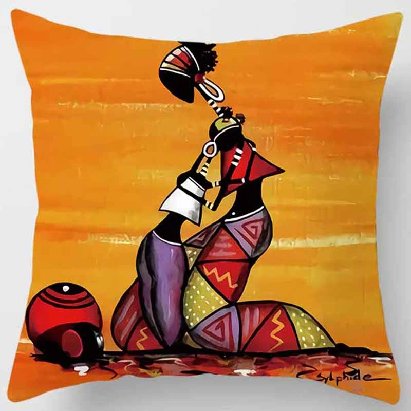 1 шт. этнический принт Африканской девушки льняные наклейки автомобильные