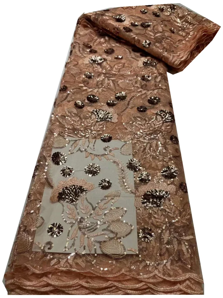 Высококачественная французская нигерийская вышивальная сетчатая ткань