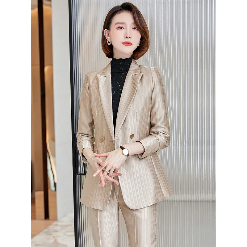 Женские деловые костюмы из высококачественной ткани профессиональные блейзеры