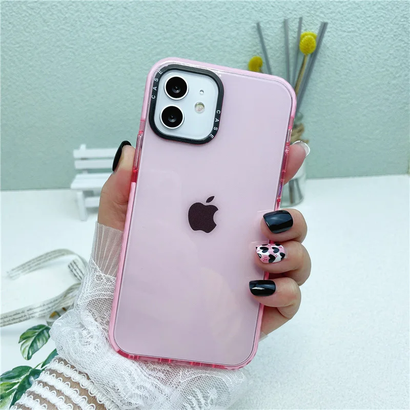 Противоударный чехол для телефона iPhone 13 12 11 Pro Max mini 7 8 Plus SE 2020 X XR XS мягкий