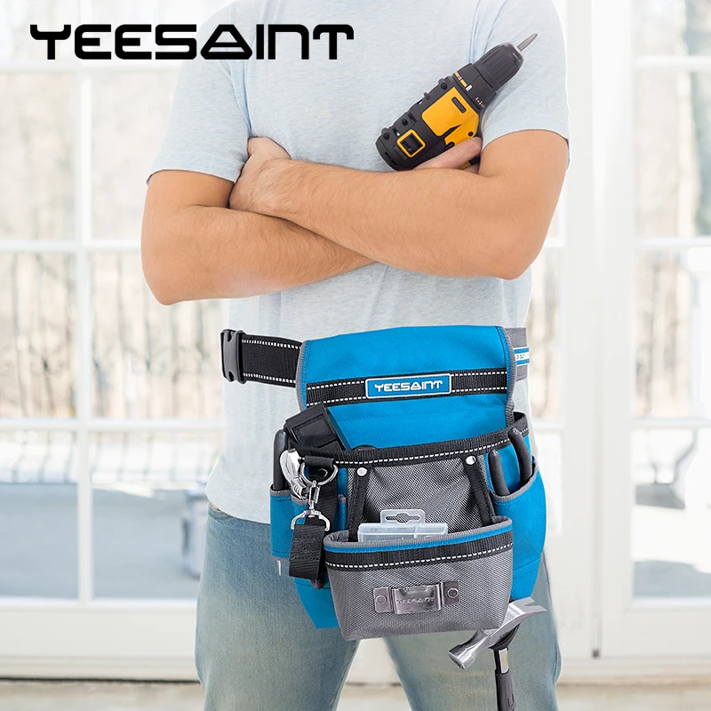 YEESAINT Tool Belt,Storage Bag,Job Tools bag,Multifunctional Detachable Waist Bag,Tool Bag for Electrician,Gardening, Fishing