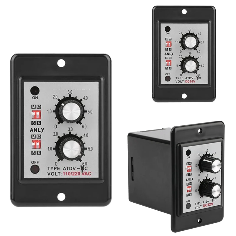 

On Off Twin Timer Relay Knob Control Time Switch ATDV-YC 6S-60M Relay Board AC 110/220V Electrical Access